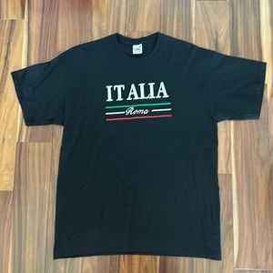 Men’s Large T-Shirt Embroidered with Italia